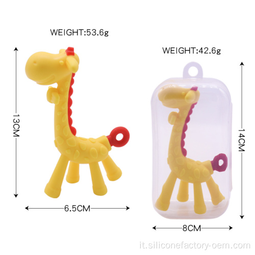 Giocattoli in silicone di piccoli animali da bambino denti